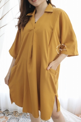  YEONG DRESS Dress Hamil Menyusui Modis - DRO 1031 KUNING